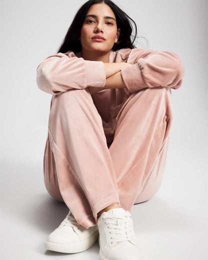 ADOBE ROSE Velour Straight Leg Pants