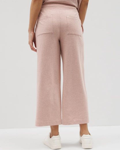 HEATHER CLAY Wide Leg Crop Pant