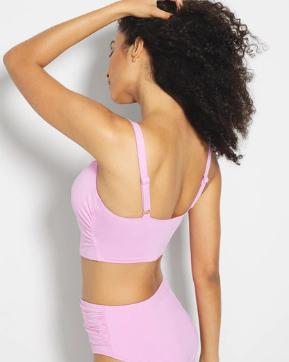 META MAUVE V-Wire Cropped Bikini Top