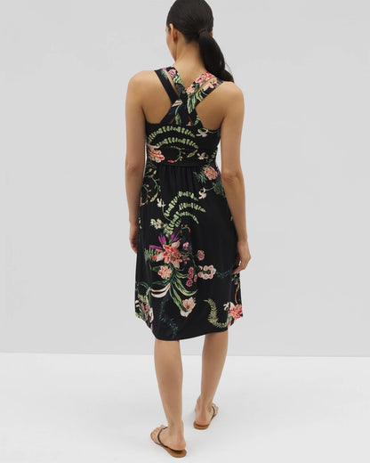 PARADISE PLUMES DRAMA G B Cross Back Strap Bra Dress