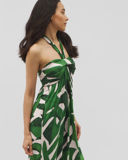 TROPICAL BREEZE G PALM Retreat Maxi Bra Dress