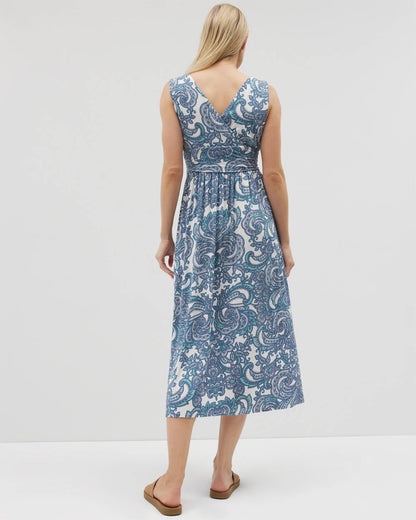 SHOW OFF PAISLEY COCONUT Goddess Midi Bra Dress