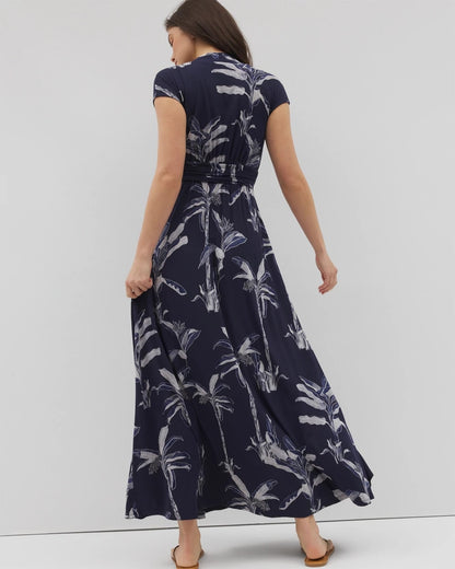 PALM TOILE NIGHTFALL NAVY Serenity Maxi Bra Dress