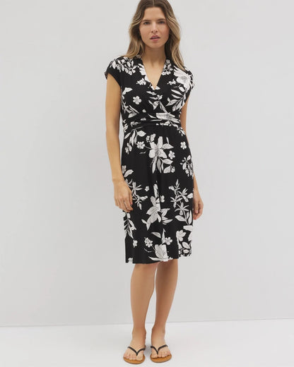 PLUMERIA DREAM G BLACK Mini Bra Dress