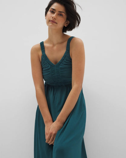 DEEP TEAL Cabana Midi Bra Dress