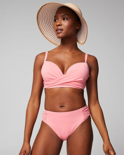 SHELL PINK Ruched Bikini Bottoms