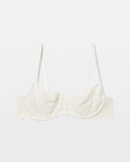 IVORY Soma Balconette Unlined Bra with Lace