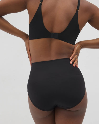 BLACK Mid-Level Shaping Seamless Brief