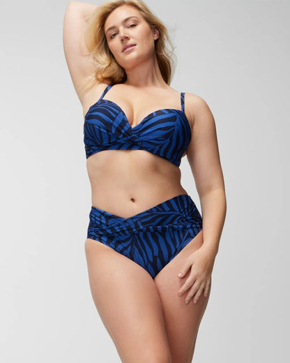 UNBELEAFABLE TRUE BLUE Twist-Front Bikini Bottom