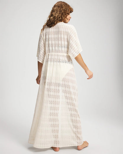 COCONUT WATER Sunkissed Crochet Open-Front Caftan