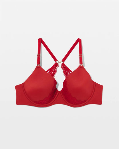 PAINT THE TOWN RED Perfect Coverage Convertible Bra with Lace back