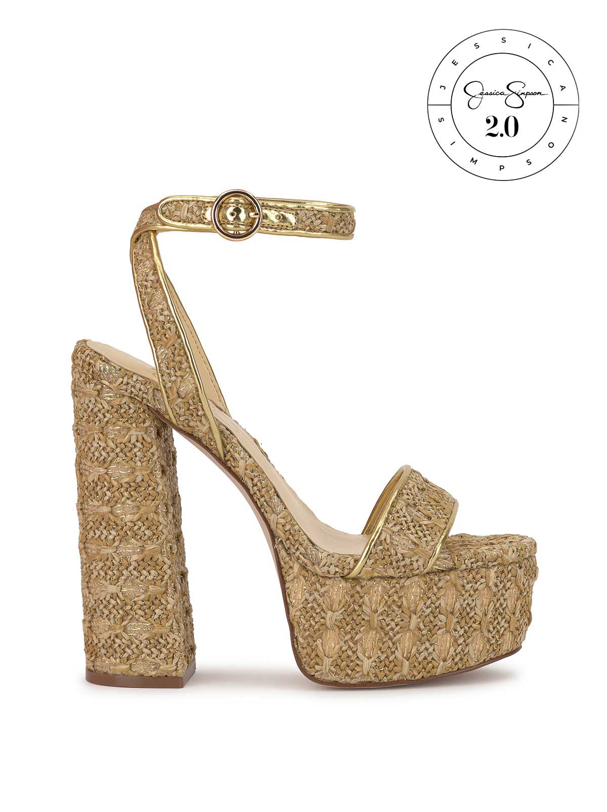Axtyn Platform in Natural Raffia - Jessica Simpson Onsale