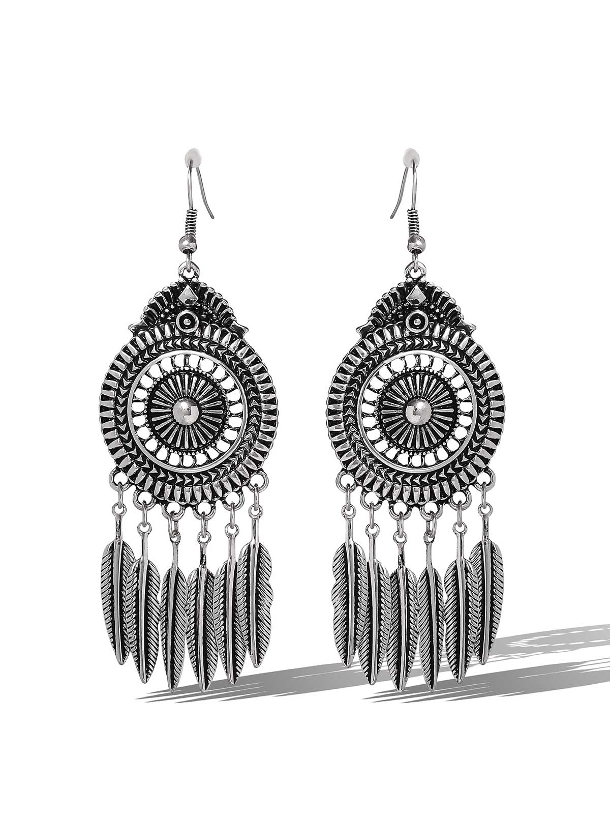 Antique Feather Drop Earrings - Jessica Simpson Outlet