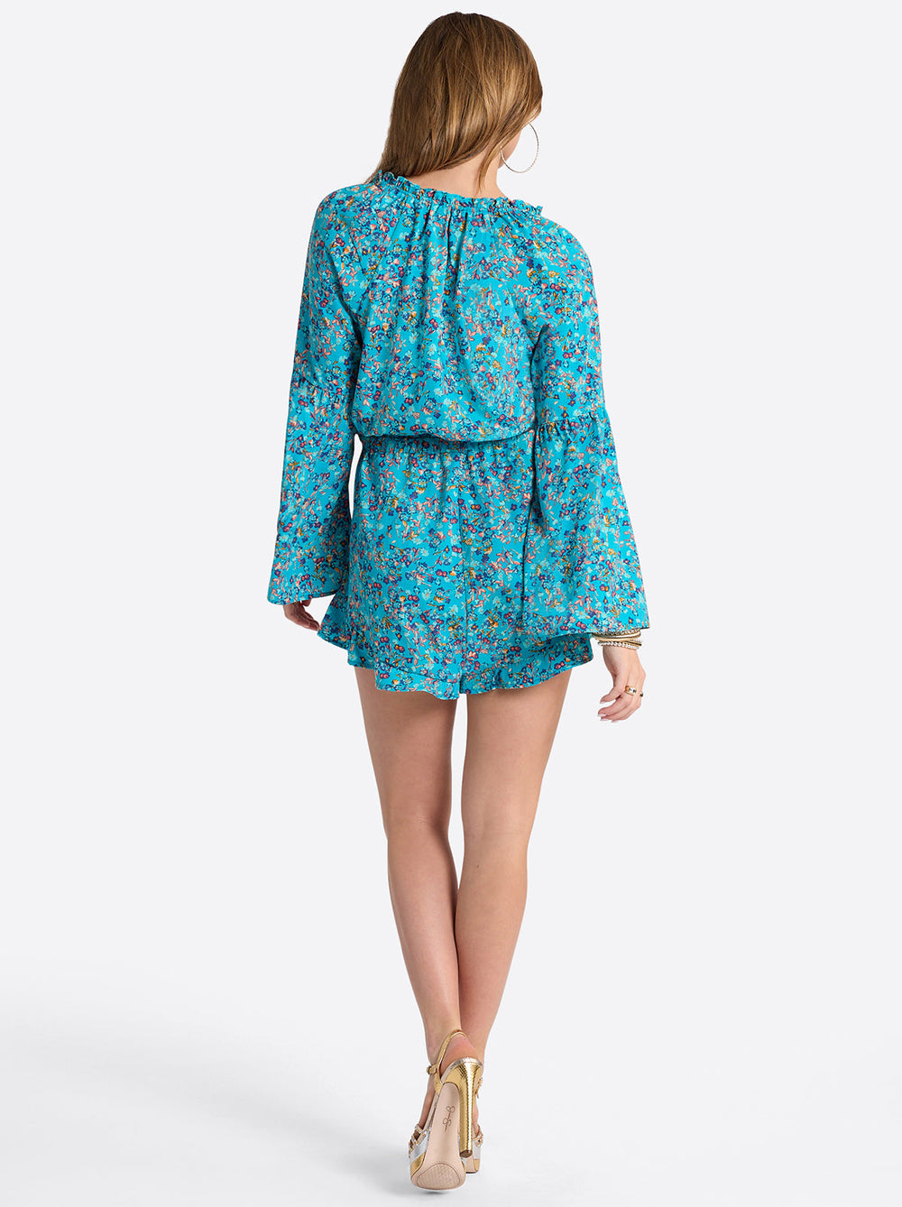 Aurelia Romper in Tile Blue Acrylic Ditsy - Jessica Simpson Discount