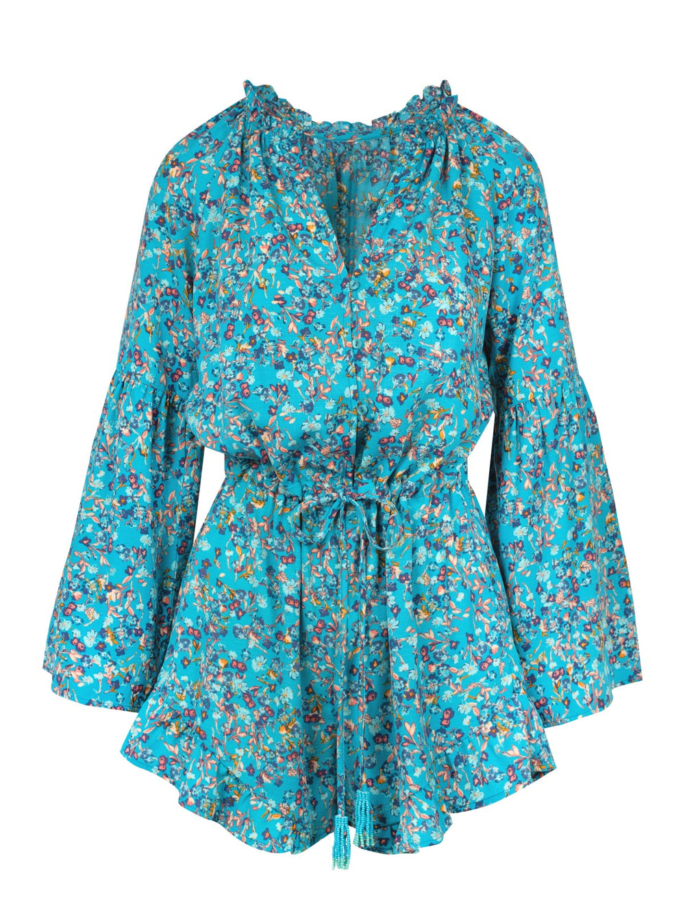 Aurelia Romper in Tile Blue Acrylic Ditsy - Jessica Simpson Discount