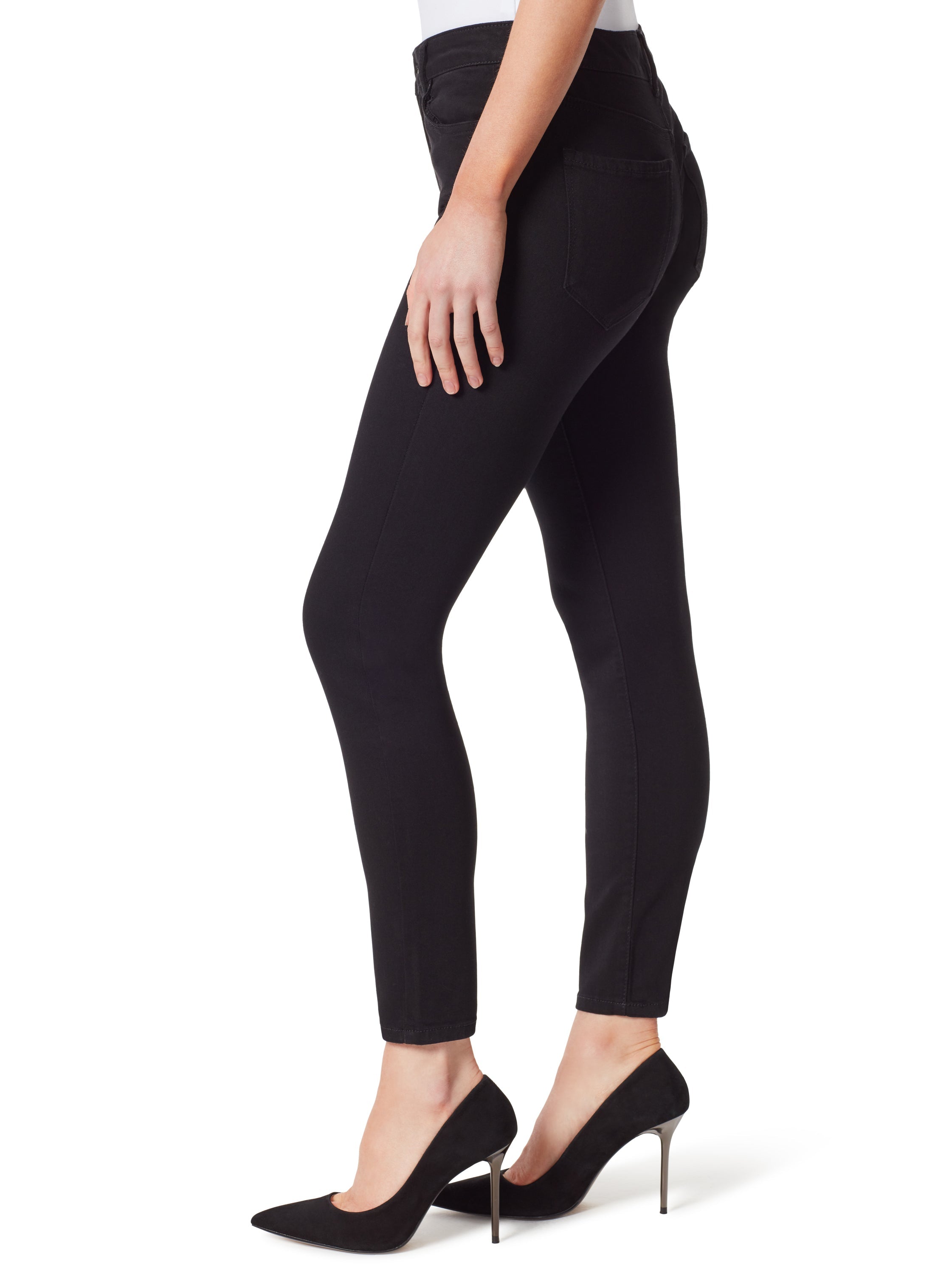 Adored High Rise Ankle Skinny Jeans in Black - Jessica Simpson Sale