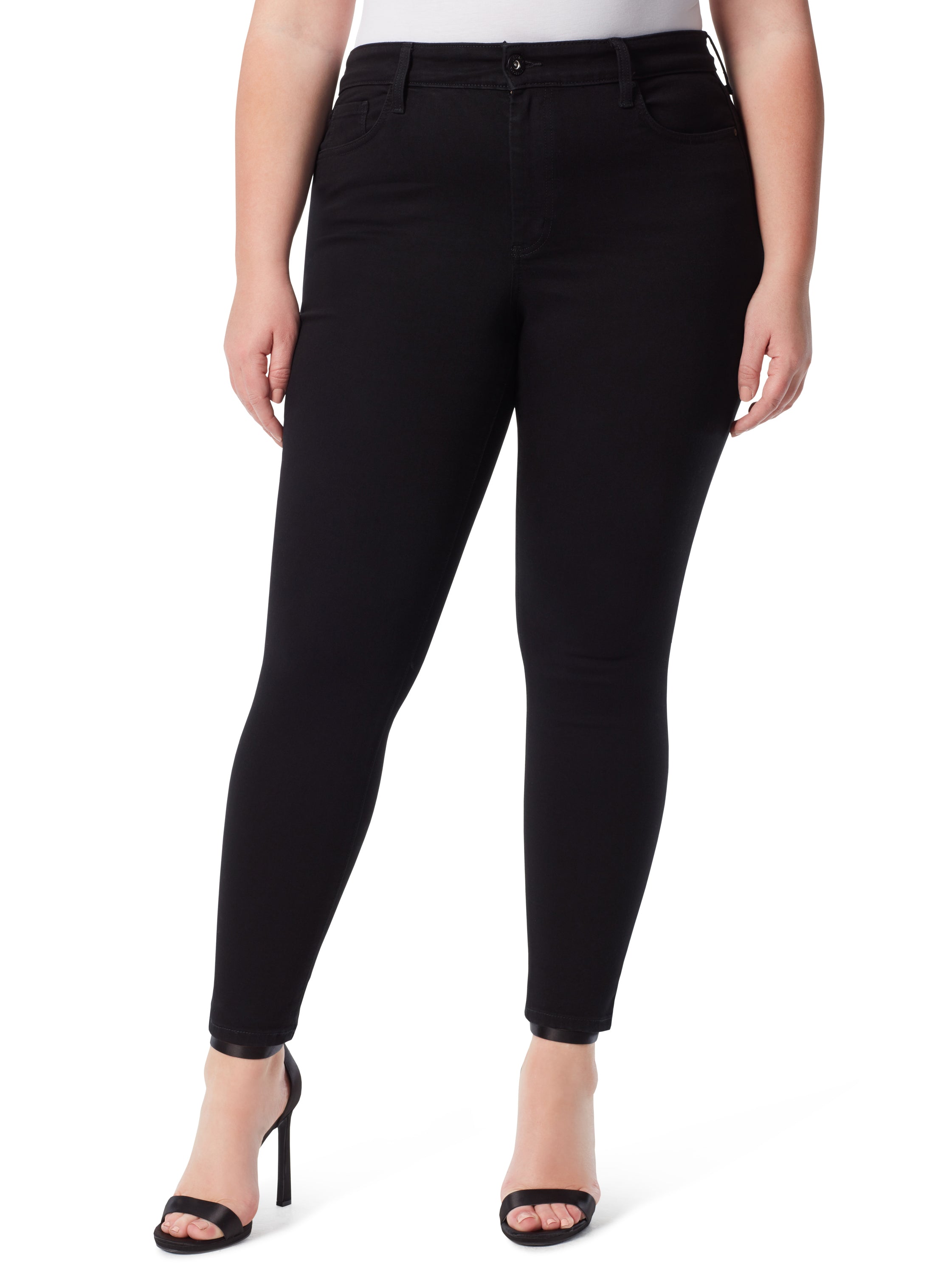 Adored High Rise Ankle Skinny Jeans in Black - Jessica Simpson Sale