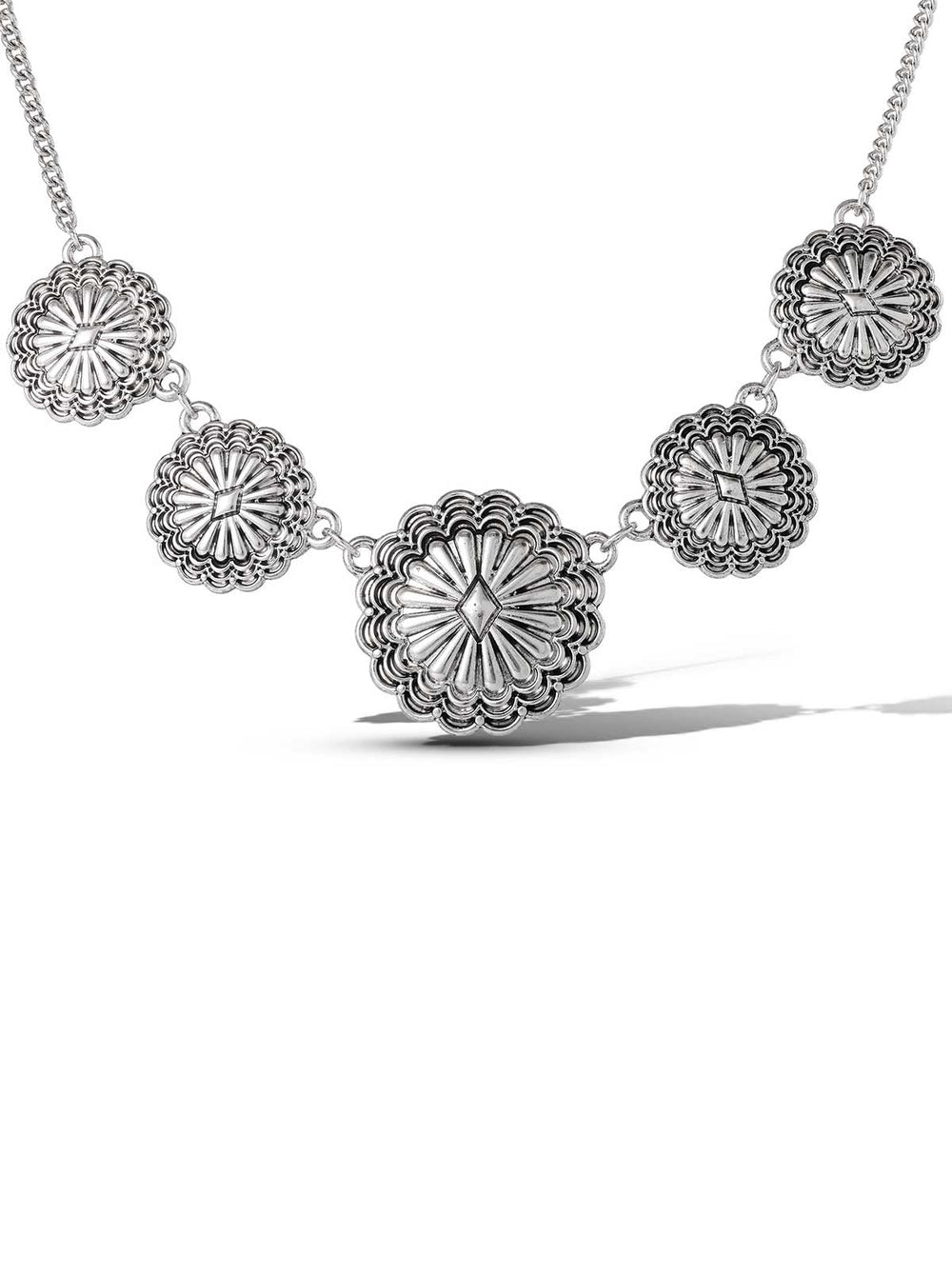 Antique Casting Flowers Pendant Necklace - Jessica Simpson For sale