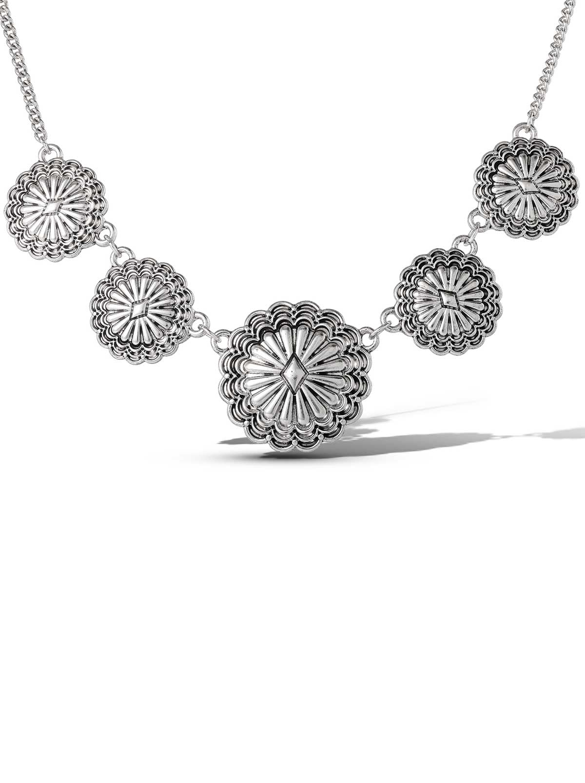 Antique Casting Flowers Pendant Necklace - Jessica Simpson For sale