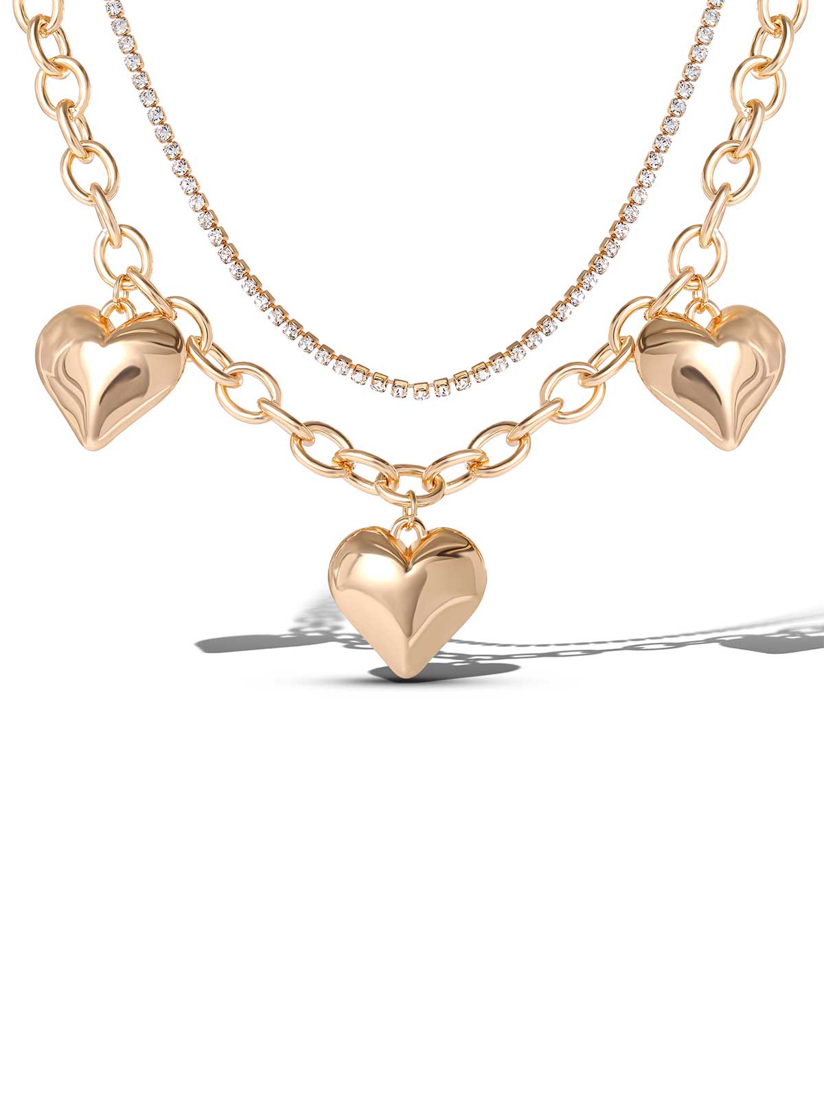 3 Hearts Layered Necklace - Jessica Simpson Sale
