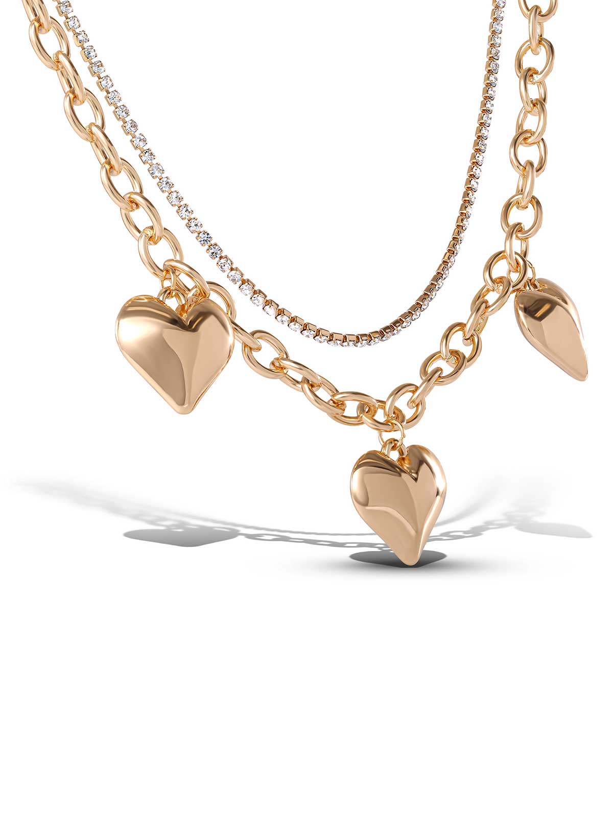 3 Hearts Layered Necklace - Jessica Simpson Sale